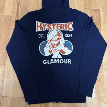 HYSTERIC GLAMOUR 니트 후드티 지퍼 후디 스웨터