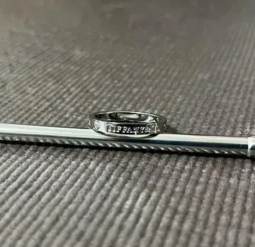 남성용 실버 반지 다이아몬드풍 컷 사이즈 19호 폭 3mm 미사용품