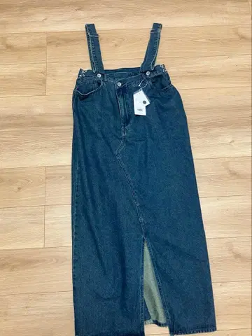 데님 오버롤 스커트