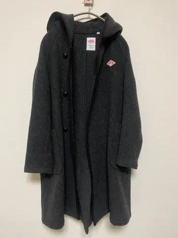 단톤 울 모사 후드 코트 36 차콜 그레이