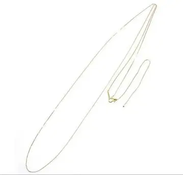 agete K10 롱 목걸이 슬라이드 조절기 포함 80cm