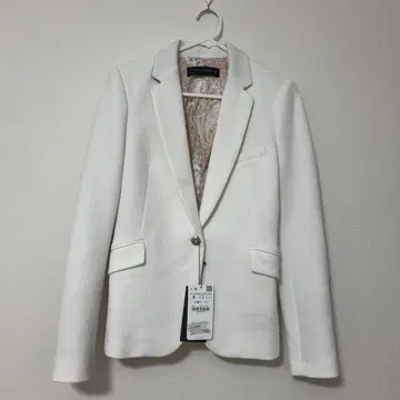 택 포함 새상품 ZARA WOMAN 자켓 M 골드 버튼 화이트
