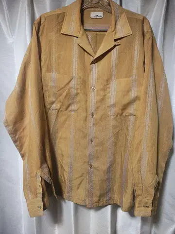 Vintage 40's SWEET 오픈 카라 린넨 셔츠