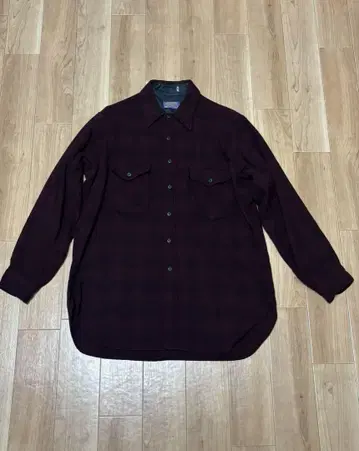 [ 70s ] Pendleton 옴브레 체크 플란넬 셔츠 울 셔츠
