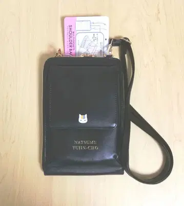 나츠메 우인장 냥코 선생님 숄더백 블랙