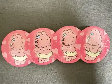 빤쮸토끼 캔 배지 극락탕 콜라보 카와이소니!