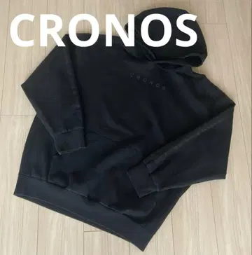 CRONOS 크로노스 라인 후드티 블랙 사이즈XL