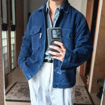 Termoplus 유로 빈티지 몰스킨 트래커 자켓