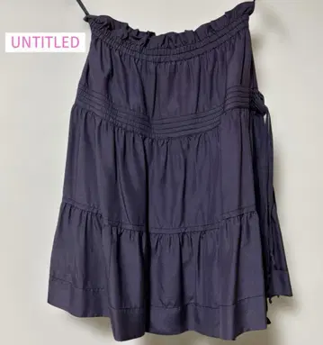 미사용품 UNTITLED 플레어 스커트