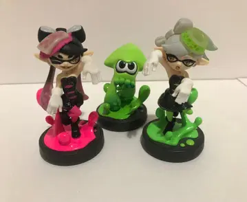 스플래툰 시오카라즈 그린 오징어 피규어 3개 세트 amiibo