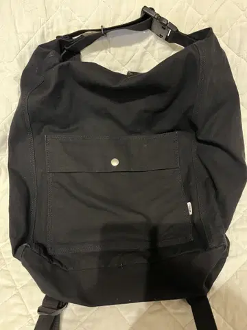 MHL. 소프트 코튼 캔버스 백팩 블랙