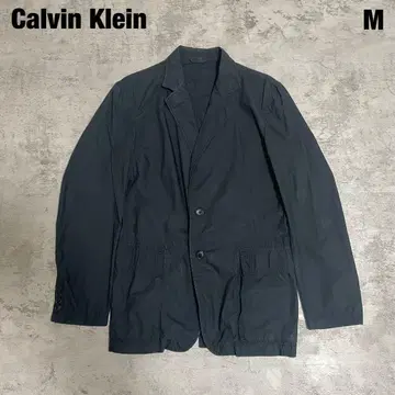 캘빈 클라인 페이드 테일러드 자켓 M 얇은 소재 폴리에스테르
