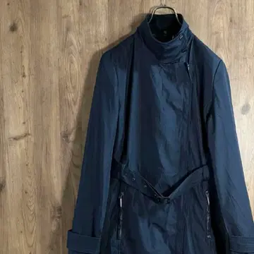 캘빈클라인 스프링 코트 풀 집업 플레이트 로고 네이비 HD12