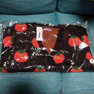 푸뉴즈 토마토 패턴 롱 가디건