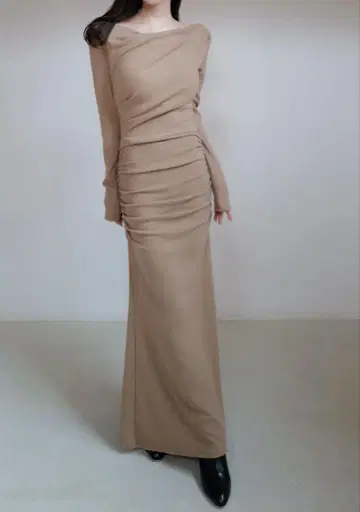 maisoncelon shirring drape dress