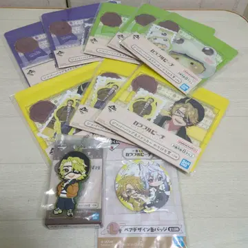 컬러풀 피치 제일복권 타츠운 시바 모후 지퍼 러버 스트랩 캔뱃지