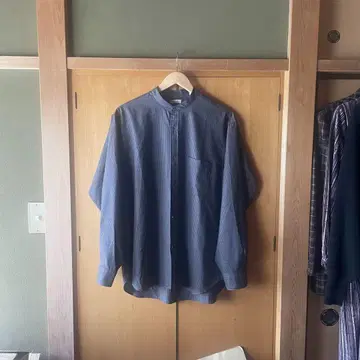 스티븐 앨런 / 메리노울 밴드 카라 셔츠 / 스탠드 카라 셔츠 / 울