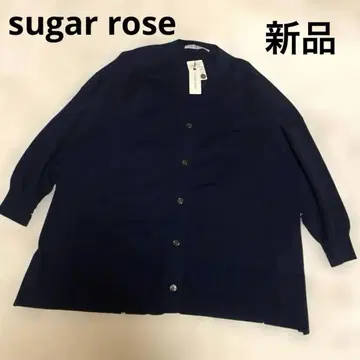 [ 새상품 ] SUGAR ROSE 네이비 니트 가디건 긴팔