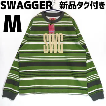 SWAGGER 택 포함 새상품 보더 로고 긴팔 T셔츠 롱티 스와거