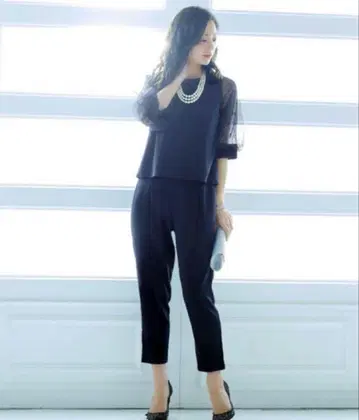RUIRUE BOUTIQUE 튤 팬츠 수트 셋업 S 포멀