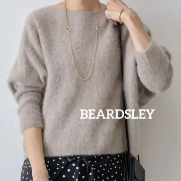 새상품급 BEARDSLEY FOX 울 돌먼 니트 모카
