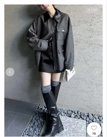 FRAY I.D 헌팅 자켓 그레이 사이즈 0