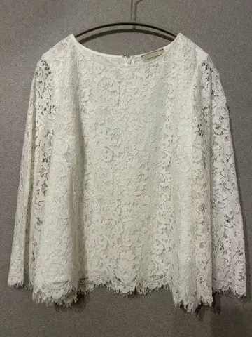 UNITED ARROWS 꽃무늬 레이스 긴팔 셔츠