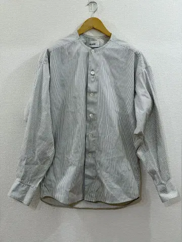 HED MAYNER 헤드메이너 노카라 셔츠 스트라이프 M