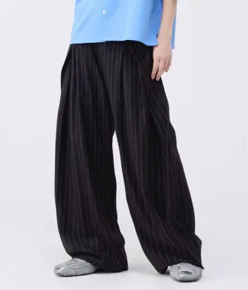 [ soerte ] 3턱 와이드 벌룬 트라우저