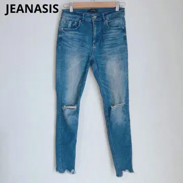 지나시스 스키니 데님 데미지 가공 스타일리시 청바지 S