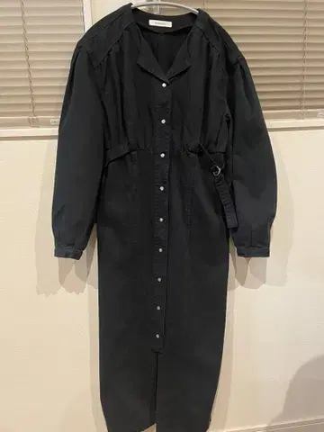MOUSSY 블랙 셔츠 원피스 긴팔