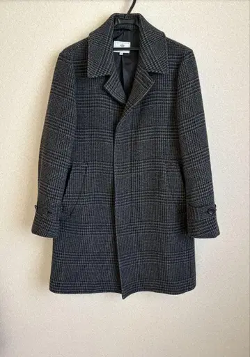 beamsheart 코트 44 체크 다크 그레이 울