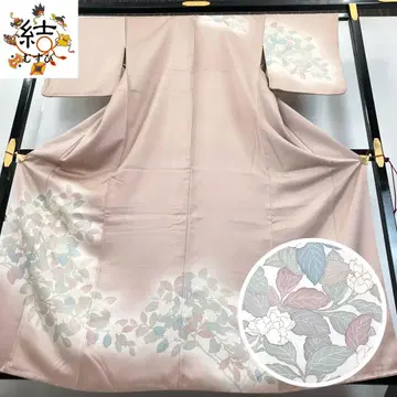 MK-1745 부츠케 자수 금채 아름다운 꽃 무늬 홍서색