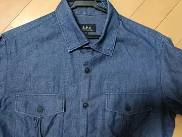 A.P.C. 다크 블루 숏 슬리브 셔츠