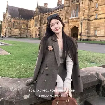 브라운 테일러드 자켓