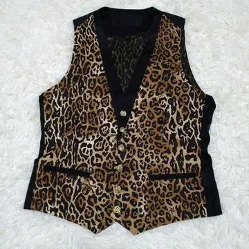 레어 Roen 로엔 레오파드 표범 무늬 베스트 46