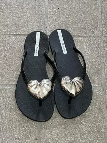 Ipanema 하트형 비치 샌들 36 사이즈 블랙