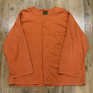 U.S.ARMY CHECK WEAVE COTTON 파자마 셔츠 오렌지