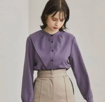 united tokyo 케이프 칼라 블라우스