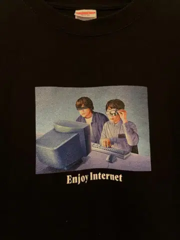 익명 라디오 T셔츠 ENJOY INTERNET