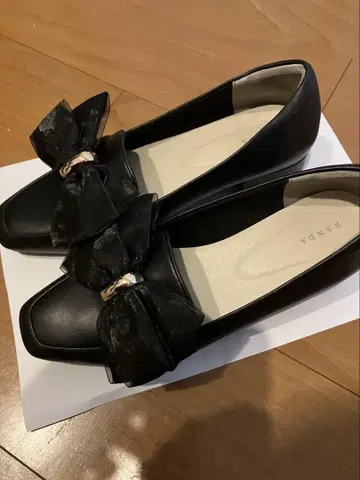 RANDA 3WAY 모노그램 로퍼 신발 란다 블랙 블랙