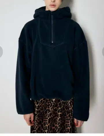 MOUSSY FLEECE HOODIE 네이비