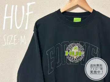 HUF FOREVER 블랙 맨투맨 L 사이즈