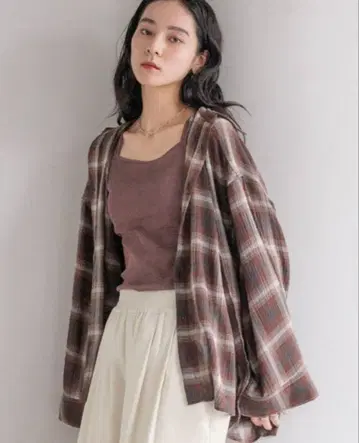 [ 새상품 ] LOWRYSFARM 로리즈팜 옴브레 체크 셔츠 레드