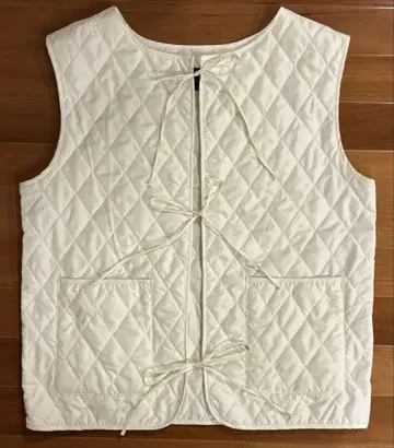 Kastane 카스타네 퀼팅 베스트 화이트 프리 사이즈
