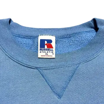 러셀 XL 블루 블랭크 맨투맨 90s 무지