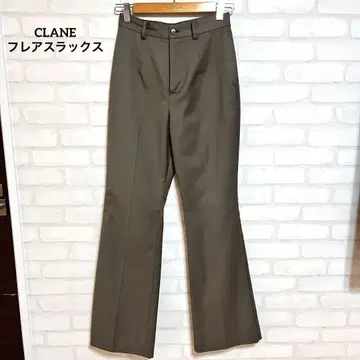 CLANE 카키 브라운 플레어 팬츠 슬랙스