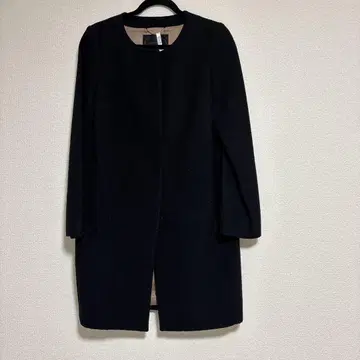 새상품급 UNTITLED 사이즈 3 노카라 블랙 울 코트