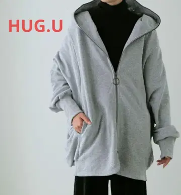 HUG.U 하그유 변형 실루엣 후드티