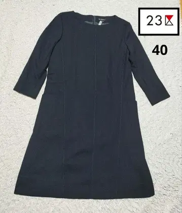 23구 스티치 입은 원피스 일본제 40 네이비